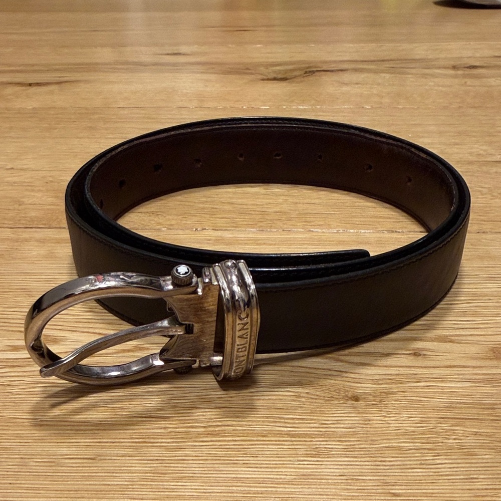 Montblanc Reversible Black/Brown Leather Belt